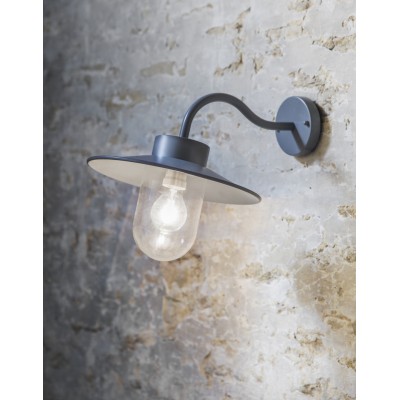 Trendyard Wandlamp Antraciet Buiten Swan Neck Light trendyard kopen in de aanbieding