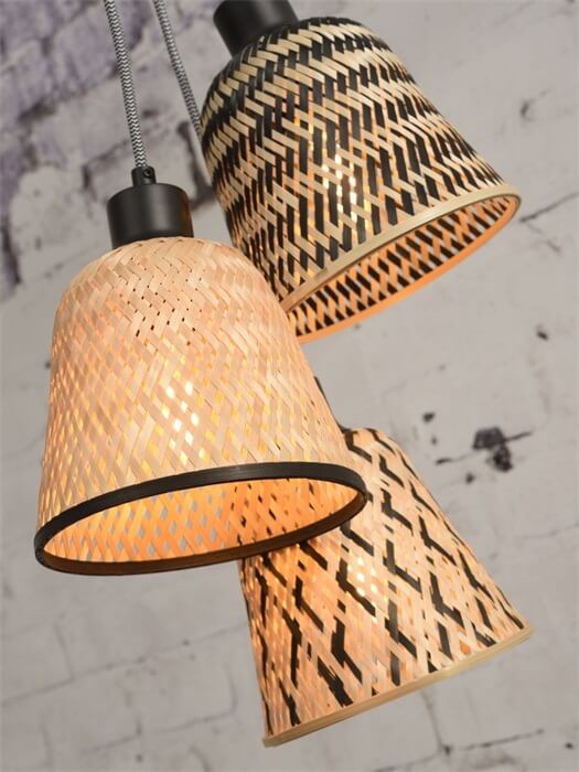 Plafondlamp rotan lampenkap bamboe lamp vintage creatieve retro E27 eetkamer hanglamp woonkamer decoratie café bar kinderkamer verlichting, 65 cm
