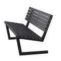 Moderne Tuinbank Met Rugleuning Siesta - 150 CM - Zwart 19650-15 