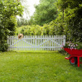 Wit Houten Dubbele Tuinpoort Skagen Lux 300 x 80 CM 13642-13 