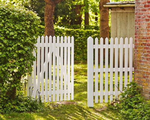 Wit Houten Tuinhek Skagen Lux