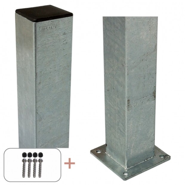 Stalen Paal Met Voetplaat 8 x 8 x 150 CM 203950-1