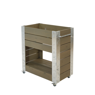 Trendyard Houten Kruidenbak Op Wielen Cubic Grijsbruin trendyard kopen in de aanbieding