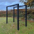 Outdoor Fitnesstoestel Zwart Hout - Zwart Cubic Beslag - Model 4 179069-15 