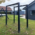 Outdoor Fitnesstoestel Zwart Hout - Zwart Cubic Beslag - Model 4 179069-15 
