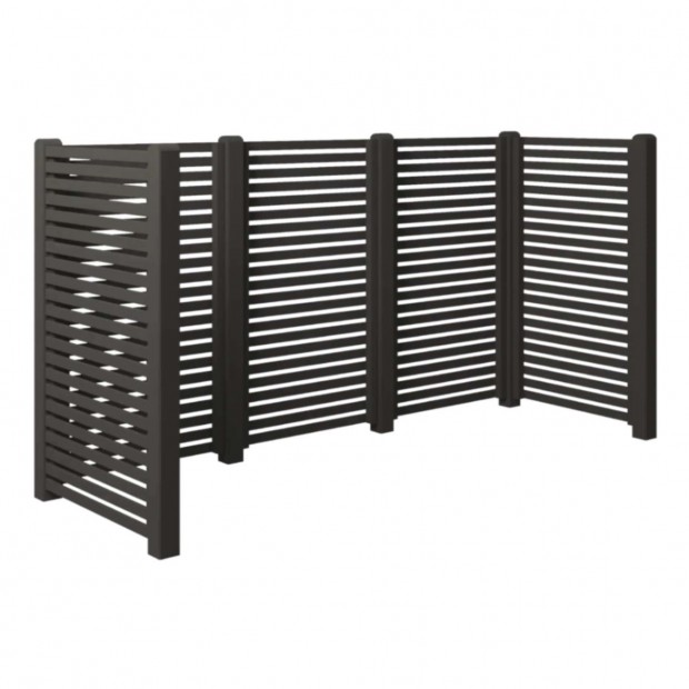 Kliko Ombouw Hout - Ombergrijs - 3 Containers - Tokyo 166401-22