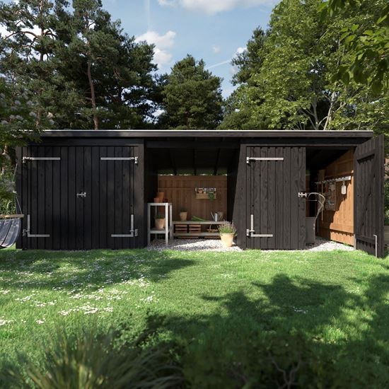 Nauwgezet Kijkgat Sortie Grote Houten Berging Nordic | Tuinhuis Met 3 Kamers | Tuinhuis 14 m2