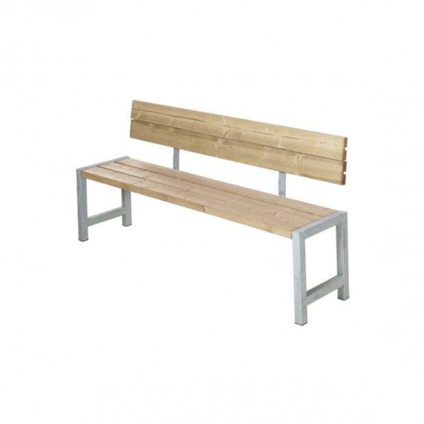 ThermoWood® Picknickbank Met Rugleuning Modern 185421-4