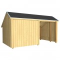 Tuin Shelter Hout Met 2 Ruimtes 167582