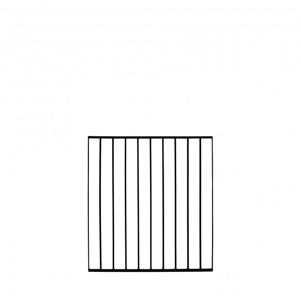 Zwart Spijlenhekwerk Staal 90 x 98 CM 17549-15