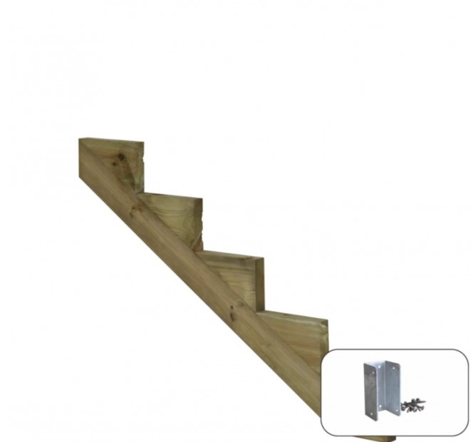 Trapbalk 5 Treden 34,2º + Montagebeugel 5462400