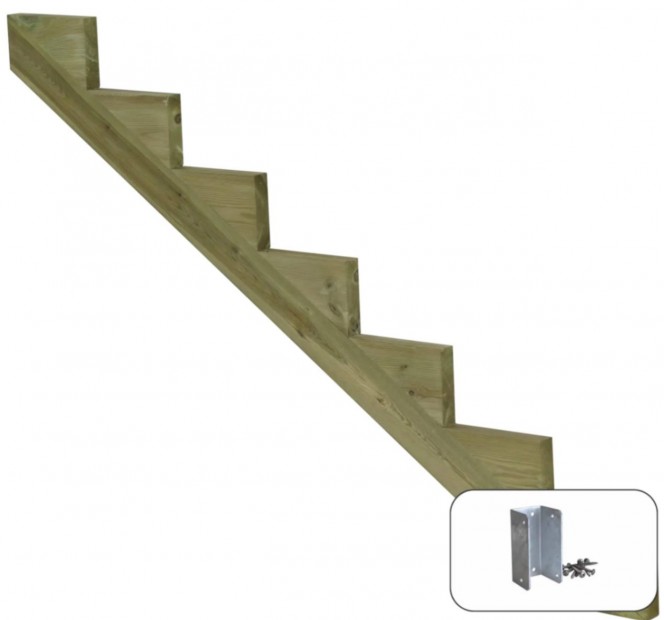 Trapbalk 7 Treden 34,2º + Montagebeugel 5462540