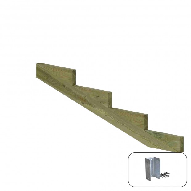 Trapbalk 4 Treden 19º + Montagebeugel 5255500