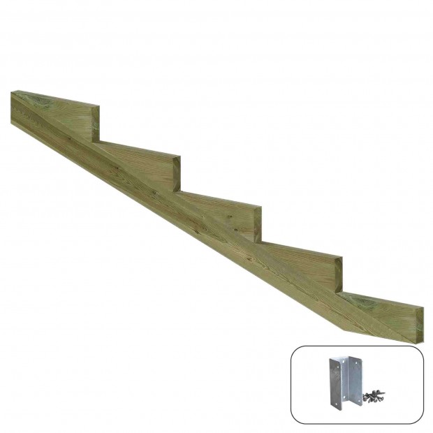 Trapbalk 5 Treden 19º + Montagebeugel 5255670