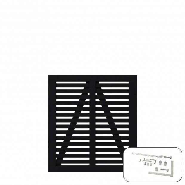 Zwart Houten Tuinpoort Harmoni 100 x 107 CM 173760-15