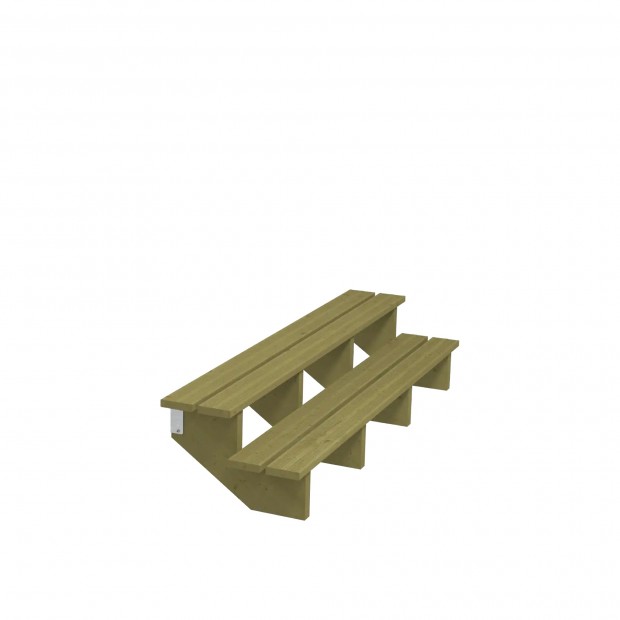 Houten Tuintrap - 2 Treden - 34,2º - 180 CM Breed 546211-1