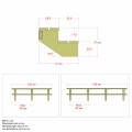 Houten Tuintrap 2 Treden - 34,2º - 120 CM Breed 546210-1