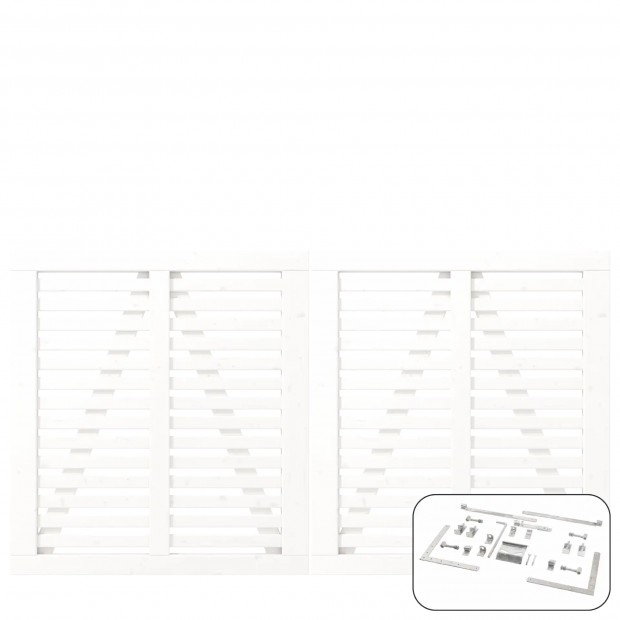 Wit Houten Dubbele Tuinpoort Harmoni 200 x 107 CM 173750-13