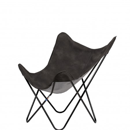 Hoes Vlinderstoel Zwart Kunstleer