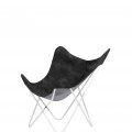 Hoes Vlinderstoel Zwart Kunstleer 0308-036A