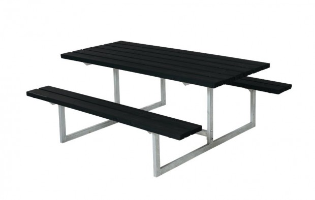 Picknicktafel "Basic" Zwart Gebeitst Hout 185810-15