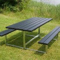 Picknicktafel "Basic" Zwart Gebeitst Hout 185810-15