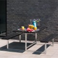Picknicktafel "Basic" Zwart Gebeitst Hout 185810-15