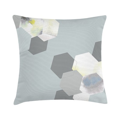 Trendyard Tak Design Sierkussen Impala Pastel Mint 45 X 45 Cm Hexagon Patroon trendyard kopen in de aanbieding
