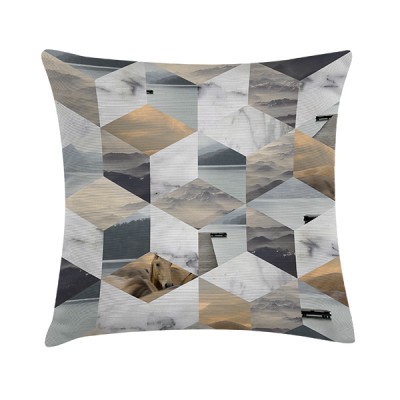 Trendyard Tak Design Sierkussen Collage Cube 45 X 45 Cm Grafisch Patroon trendyard kopen in de aanbieding